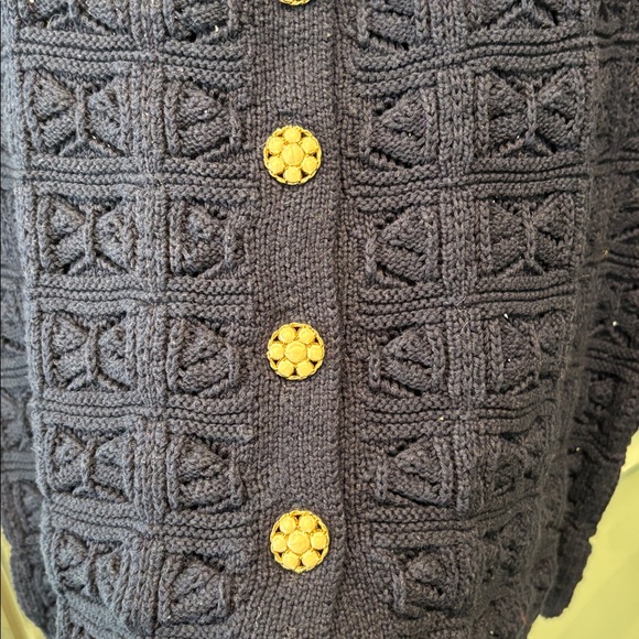 HEARTLOOM Navy Knit Cardigan with Decorative Buttons - Picture 3 of 7